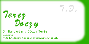 terez doczy business card